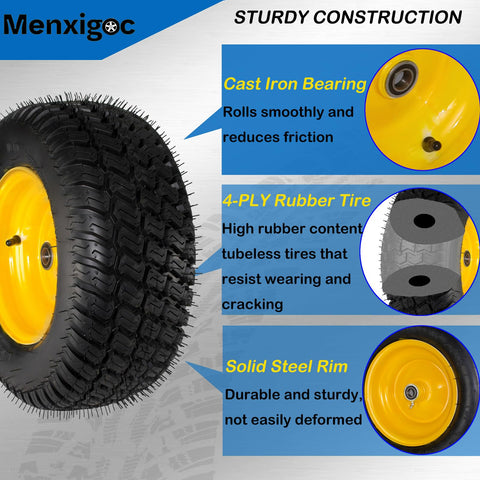 Menxigoc 3/4-inch bore bearings with 1-inch bushings for broad compatibility.
