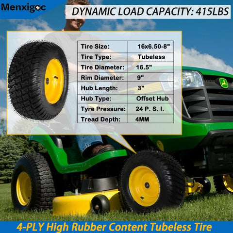 Menxigoc 4-ply tubeless tires resist wear for durable rides.
