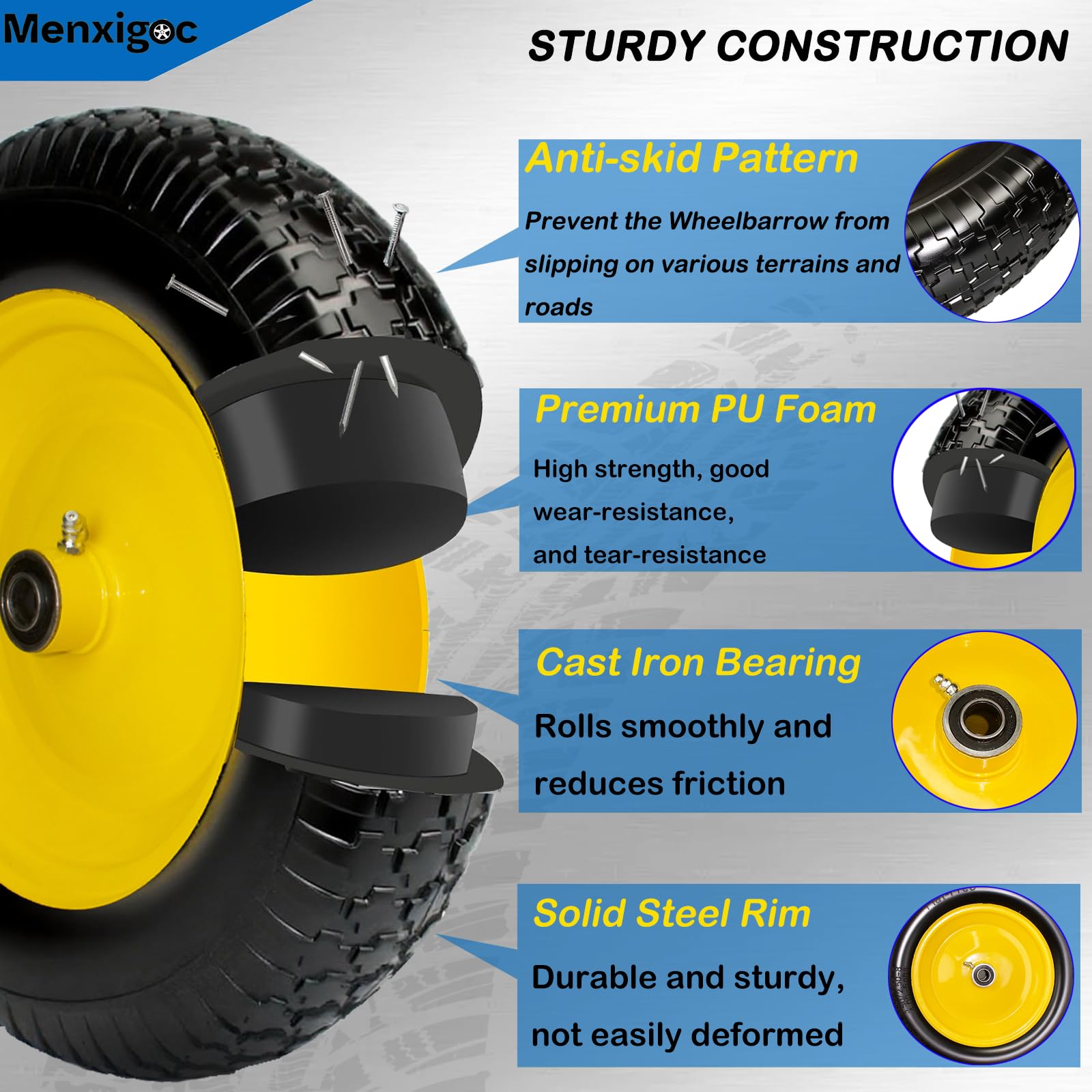 Menxigoc adapter kit with bearings and spacers for flexible installation.