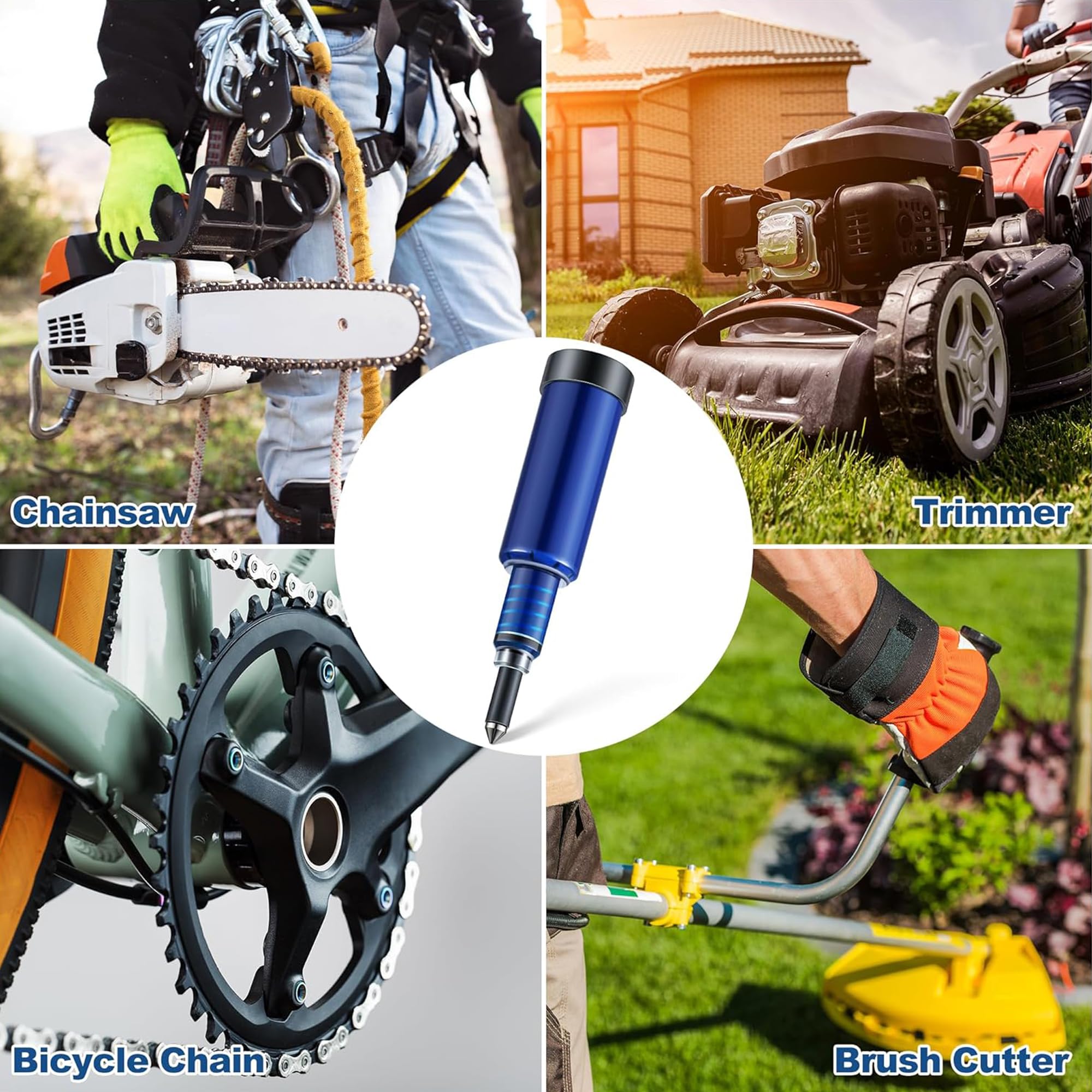 Meonum chainsaw grease gun features a removable back cover for fast refills