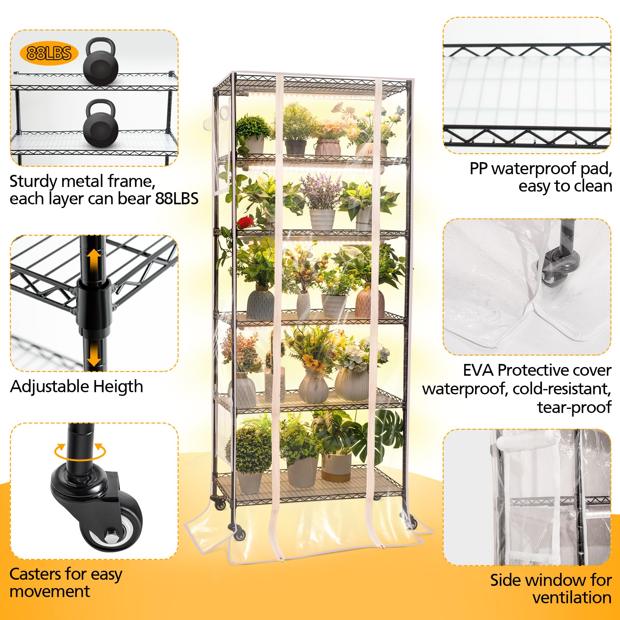 Meonum full-spectrum grow light offers modes for seed starting and growth