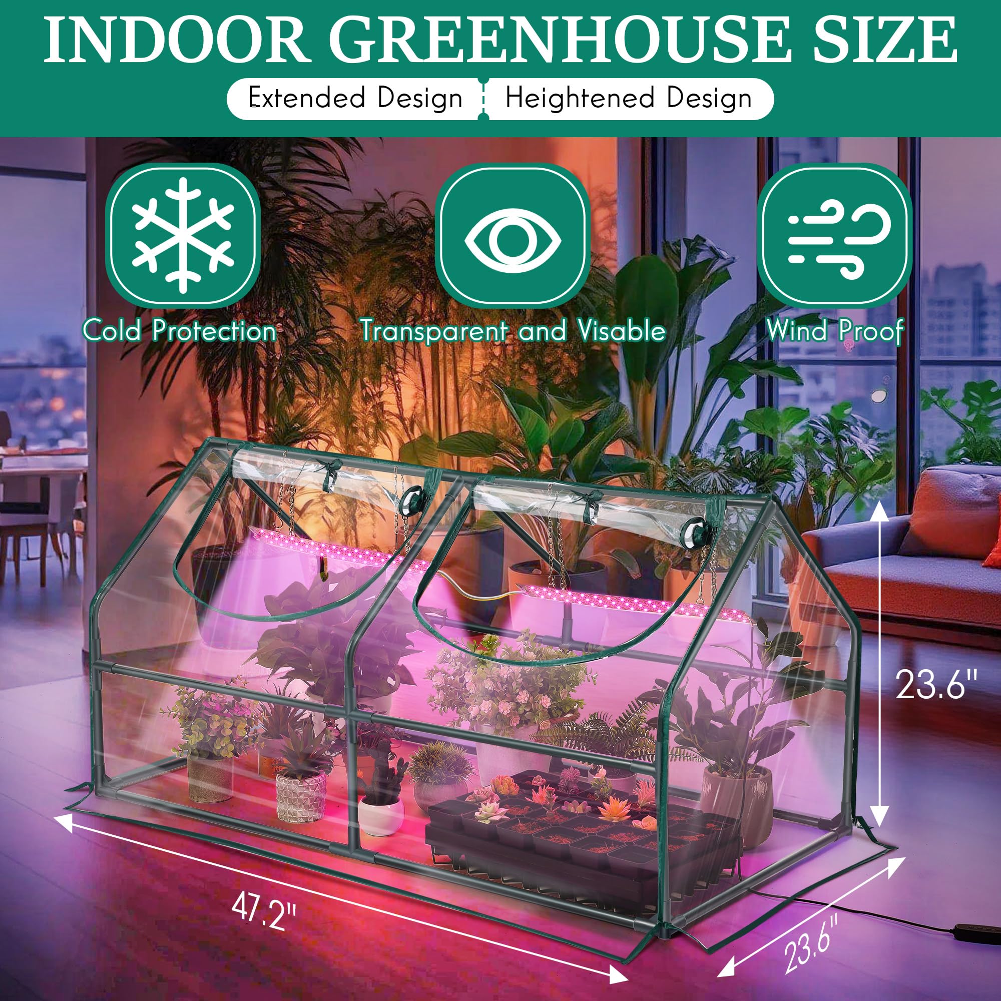 Meonum grow light timer function highlights adjustable cycles for healthy growth