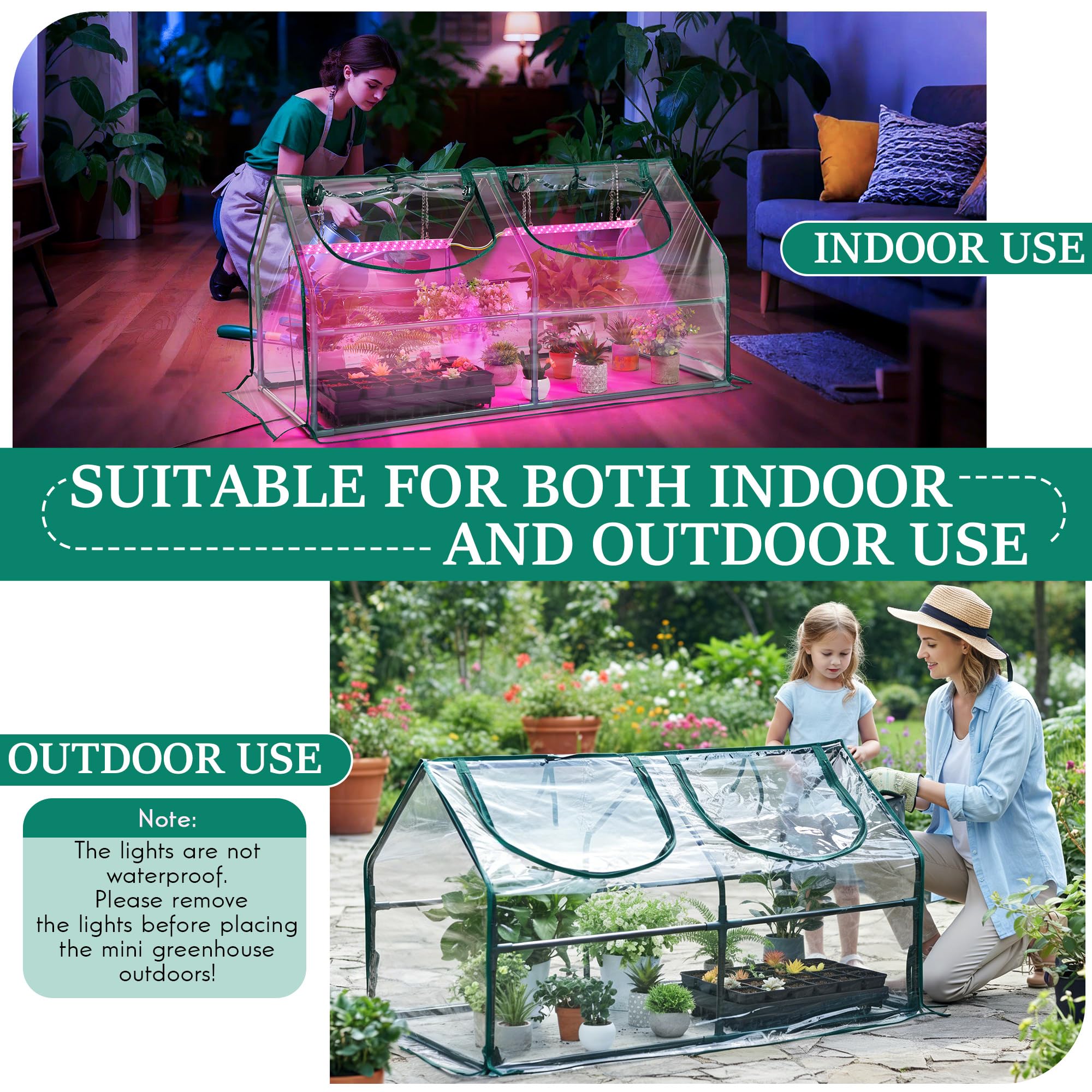 Meonum greenhouse versatility for indoor and outdoor use