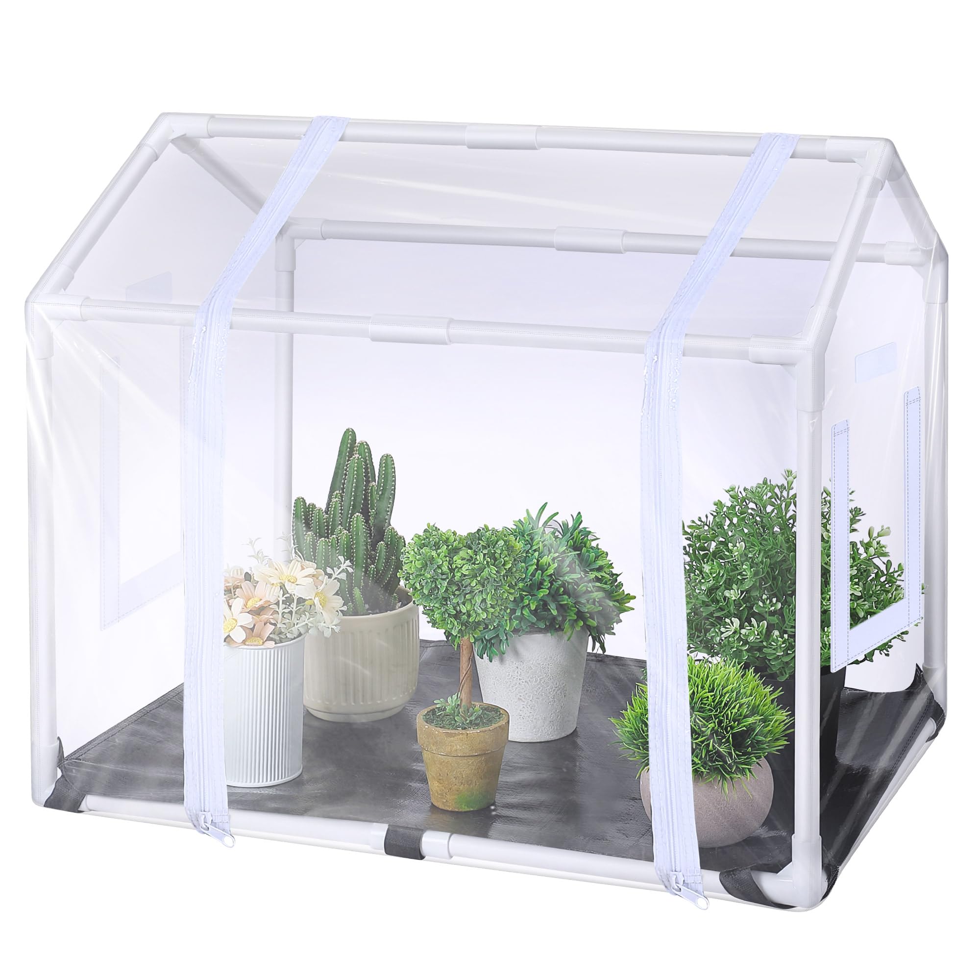 Meonum mini greenhouse frame protects seedlings with sturdy, weather-resistant construction.