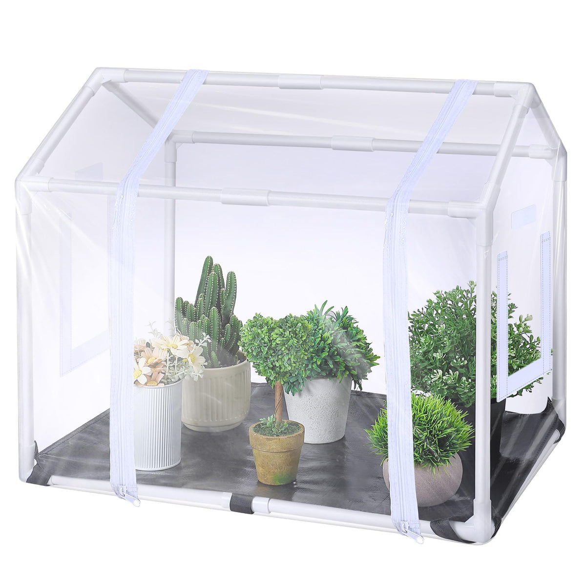 Meonum mini greenhouse frame protects seedlings with sturdy, weather-resistant construction.