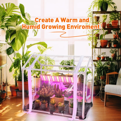 Meonum Mini Greenhouse side vents promote airflow for healthier plants.