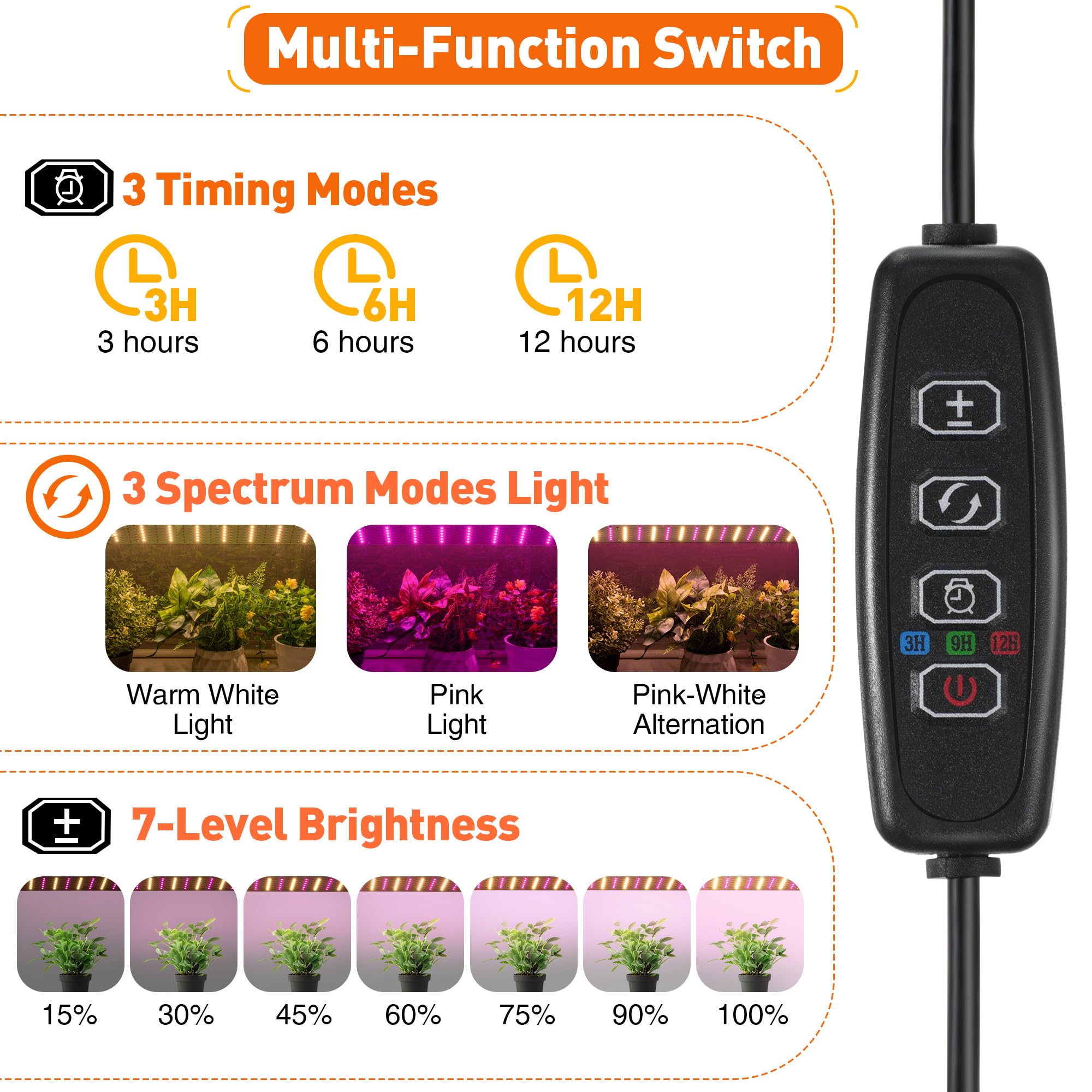 Meonum Mini Greenhouse timer and brightness control enables tailored light schedules.