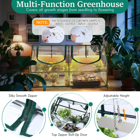 Meonum zippered door enables easy watering access and plant care
