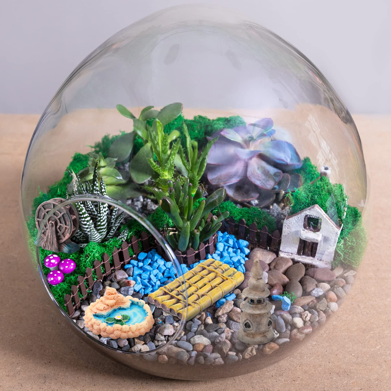 Meooeck detailed fairy figures set enhances DIY scenes for creative play.