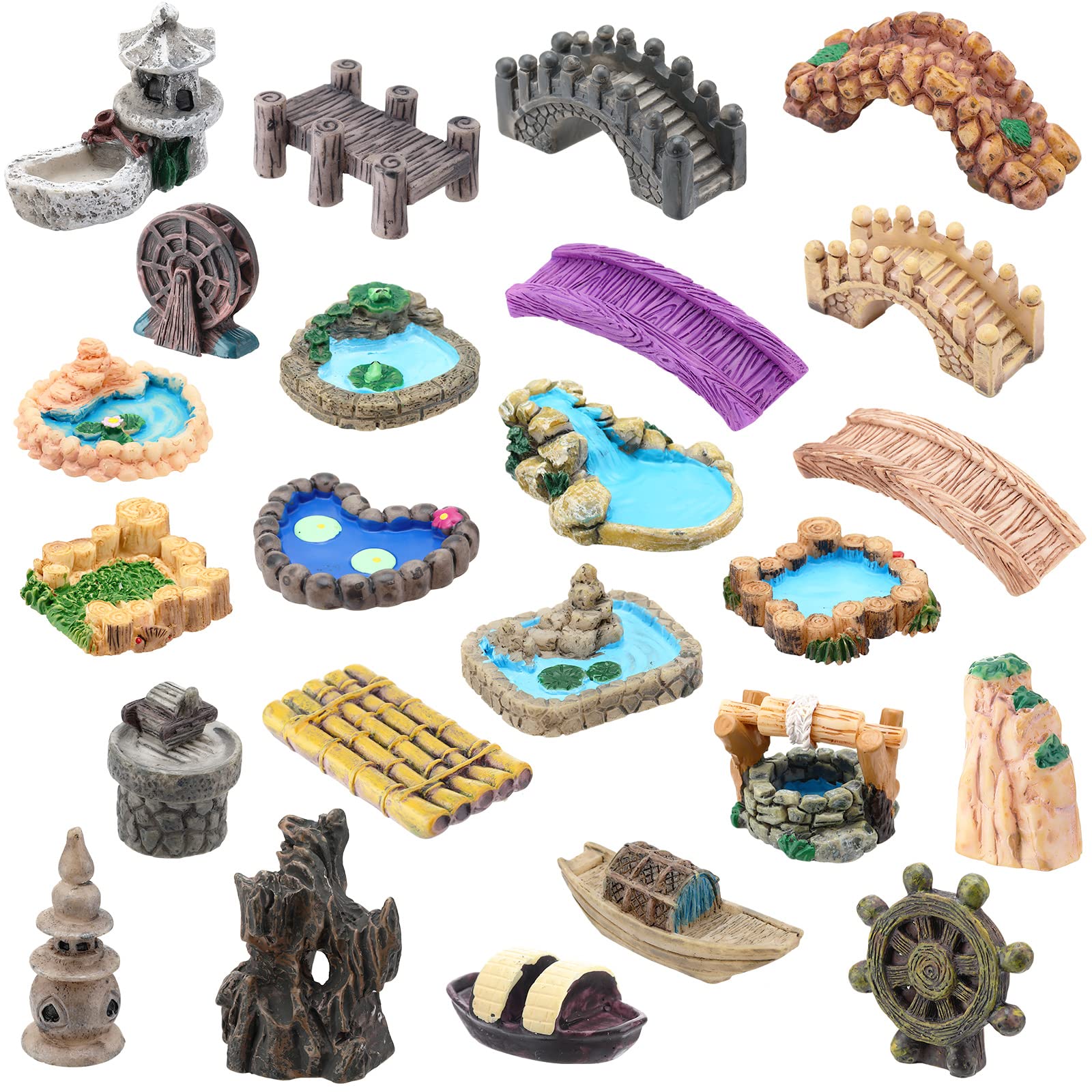 Meooeck Fairy Bridge figurine enhances garden charm and invites playful outdoor scenes.