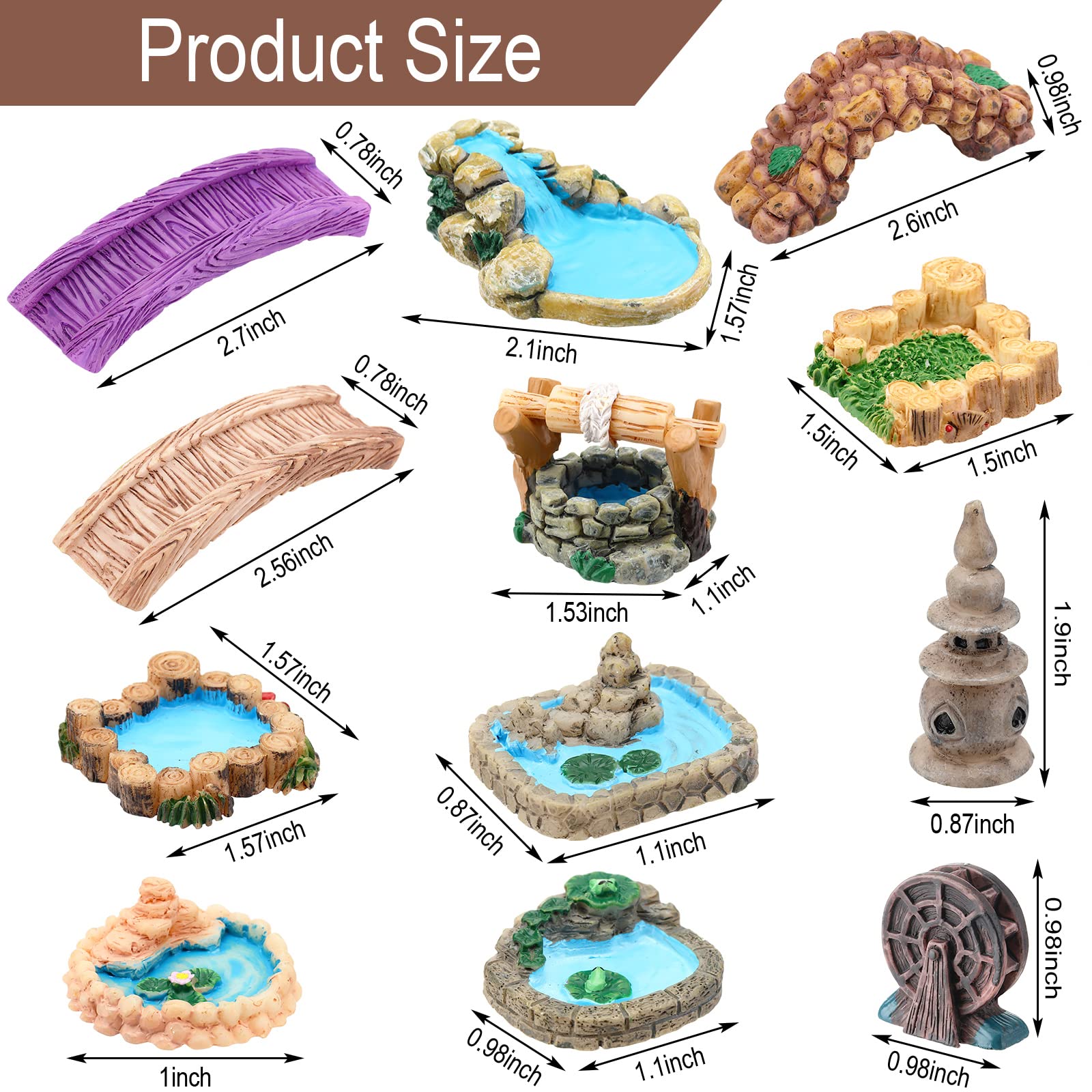 Meooeck Water Well ornament creates a quaint centerpiece for fairy-tale garden displays.