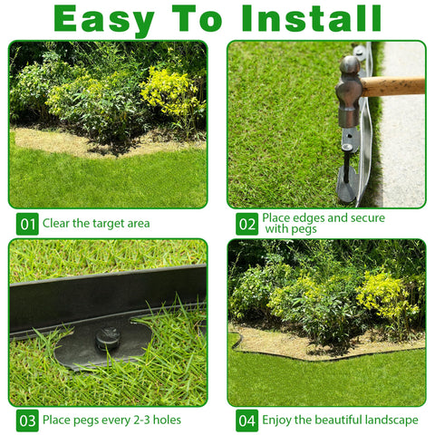 Meoslss durable PE material resists sunlight for long-lasting borders.
