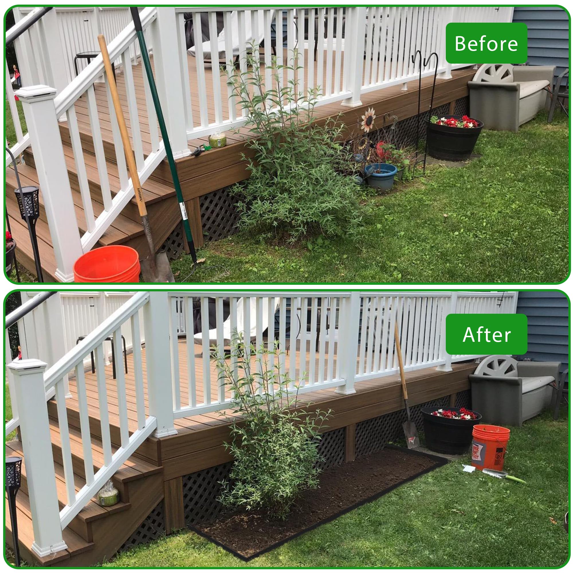 Meoslss garden edging borders flower beds, lawns, and pathways with ease.