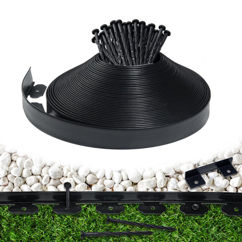 Meoslss landscape edging border 100 ft defines clean lawn edges with quick setup.