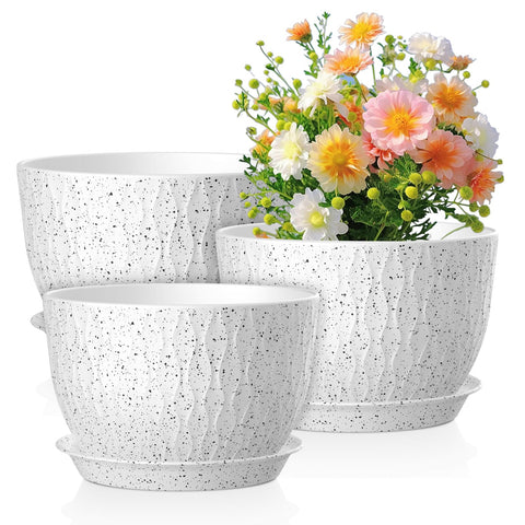 Meowell 12-inch ripple texture pot for indoor or outdoor display.