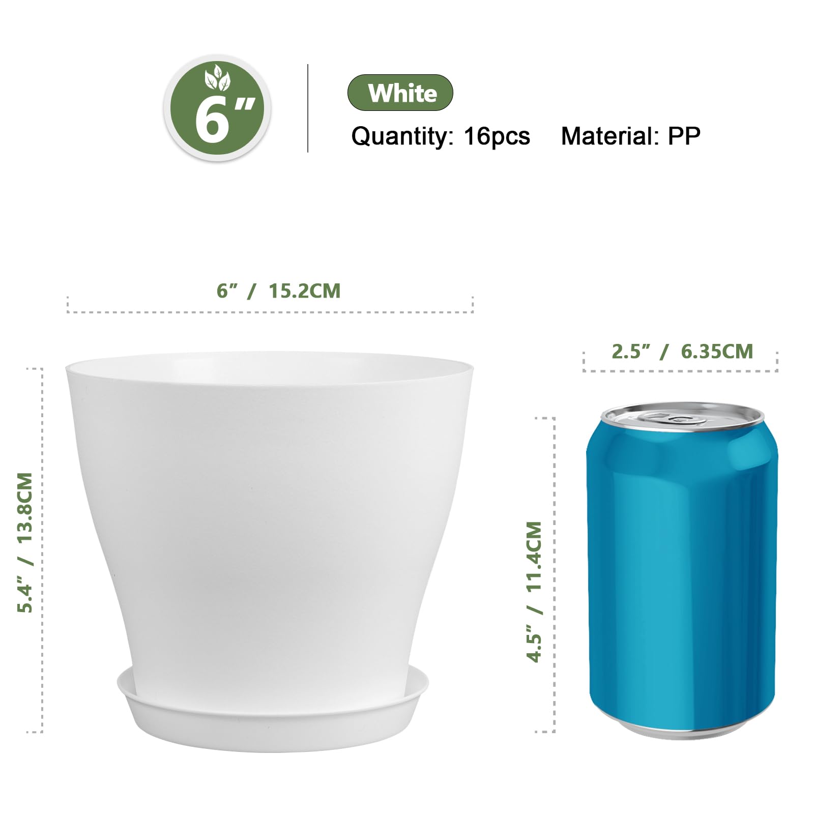 Meowell 6-inch pot with drainage holes, bottom view for proper water flow.