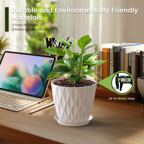 Meowell 7-inch plant pot is lightweight and durable for daily use
