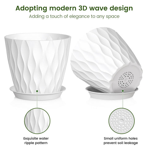 Meowell 7-inch pot with matching saucer keeps surfaces clean