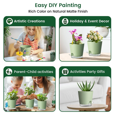 Meowell green minimalist planter suits indoor and outdoor spaces.