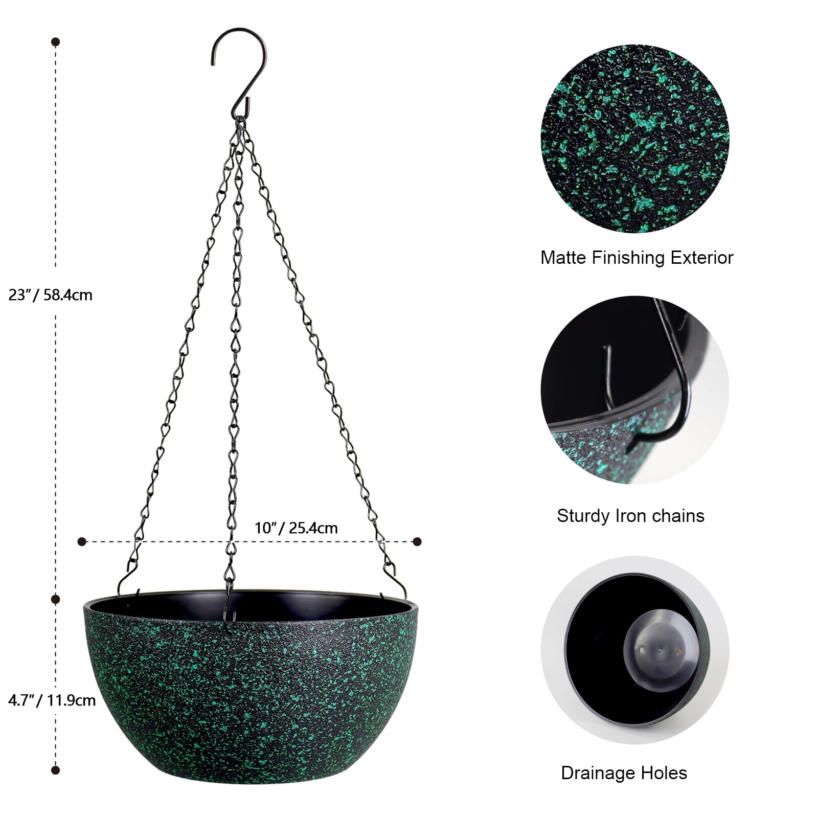 Meowell hanging planter chain set for easy mounting on balcony or ceiling.