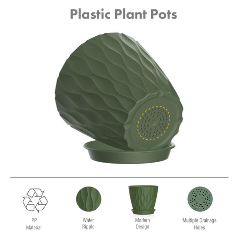 Meowell lightweight durable plastic pot suitable for succulents and herbs