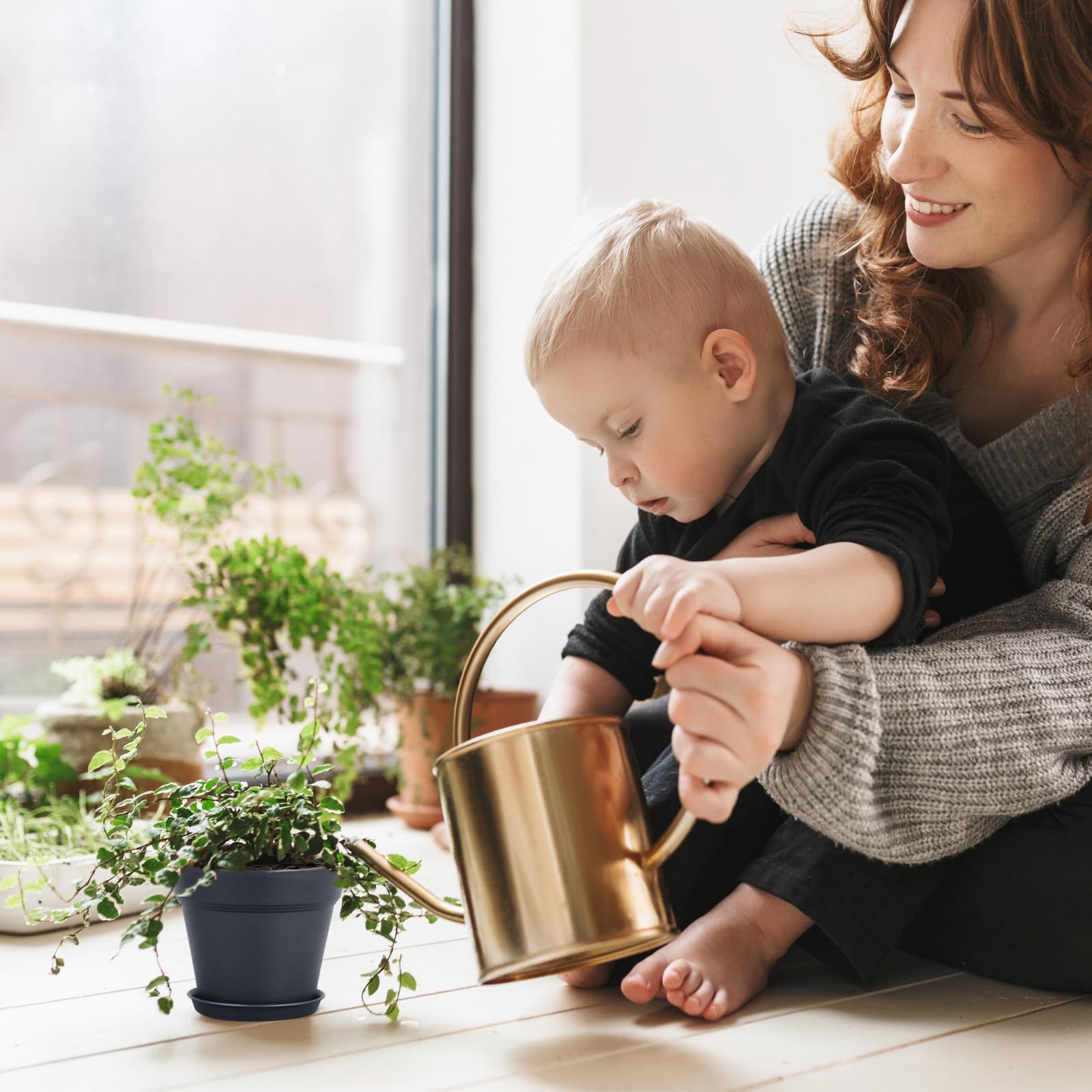 Meowell matte-finish pot adds a modern touch to any space.