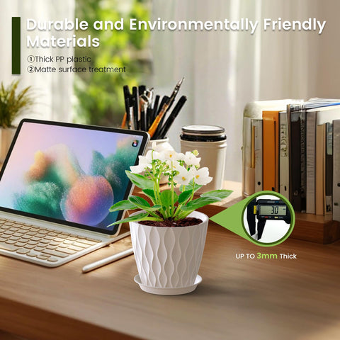 Meowell plant pot with drainage holes supports healthy root air circulation