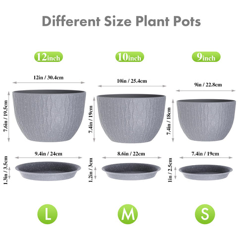 Meowell ripple pot 10-inch ideal for succulents with stylish texture