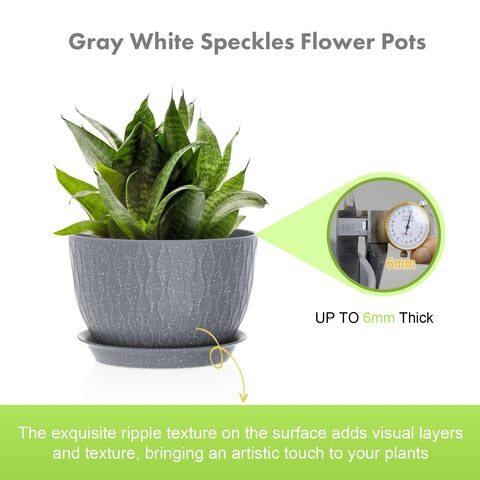 Meowell ripple pot 9-inch versatile for small plants and home gardens