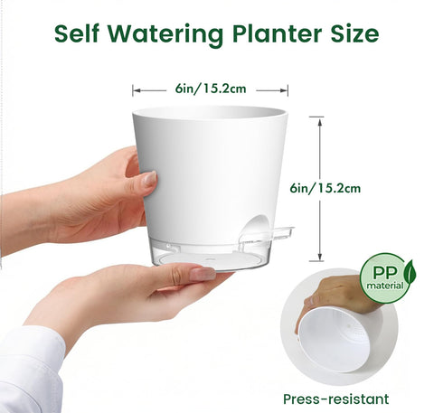 Meowell self-watering pot highlights drainage holes for healthy soil drainage