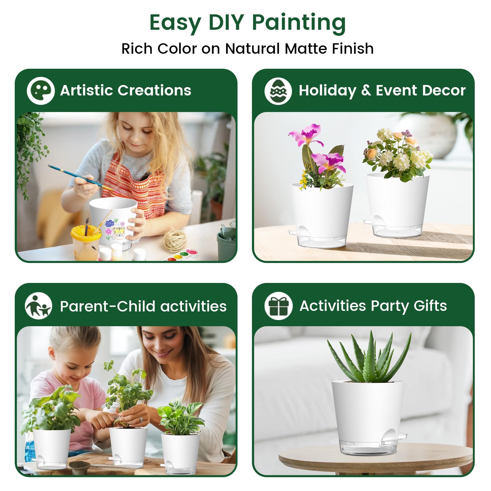 Meowell modern white design pots brighten indoor spaces
