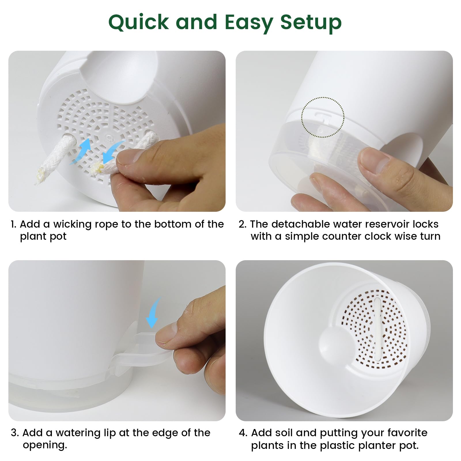 Meowell self-watering pot with transparent saucer helps you track moisture