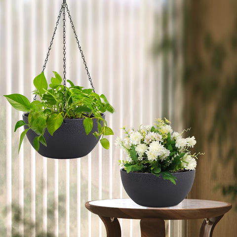 Meowell two-pack hanging planters for versatile multi-plant setups