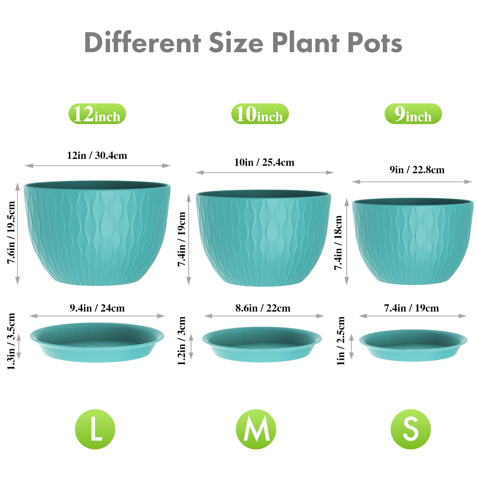 Meowell water ripple pot 10-inch enhances visual layers on balconies, patios, and living rooms.