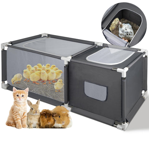 MeoWriental brooder with stainless-steel frame for durable stability with chicks