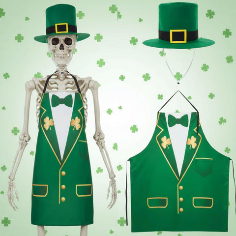 Mepase 12ft skeleton hat for St Patrick's Day yard display and festive flair