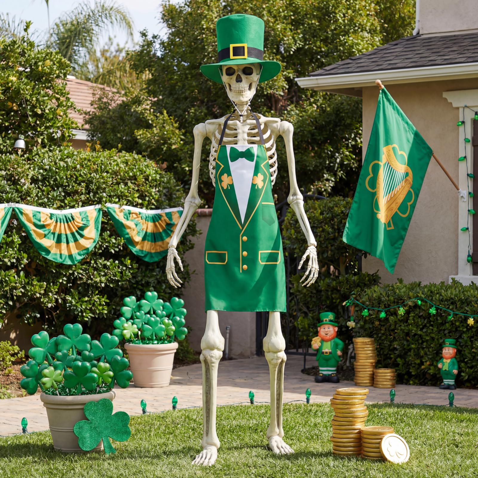 Mepase 12ft skeleton yard display ready for outdoor decor