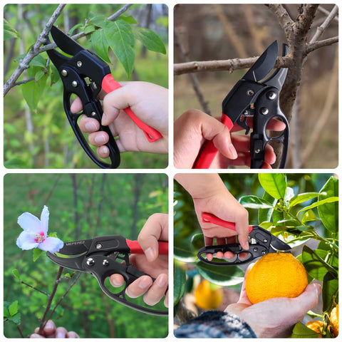 MEPEREZ easy-locking mechanism ensures safe storage after pruning tasks.