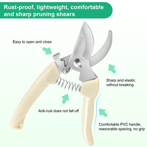 MEPEREZ ergonomic handle pruning shears offering a comfortable grip for long sessions.
