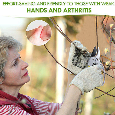 MEPEREZ pruning shears locking mechanism shows secure operation during use.