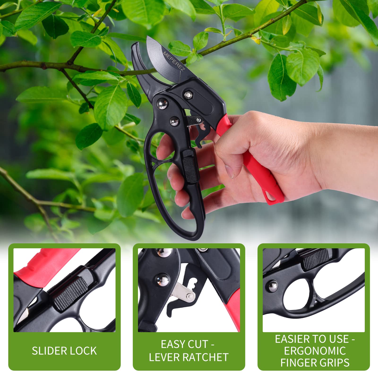 MEPEREZ pruning houseplants for neat, precise trimming without damaging foliage.