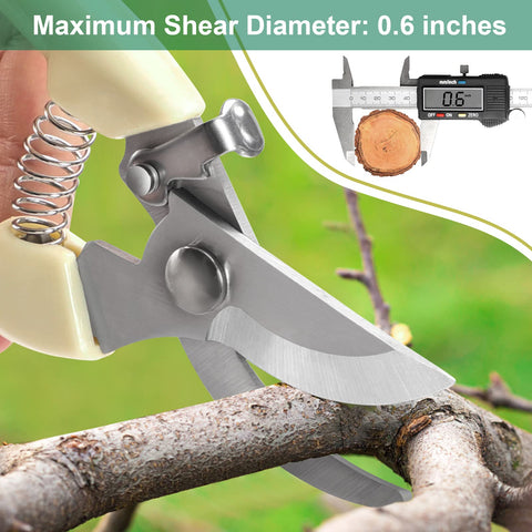 MEPEREZ rust-resistant blades remain sharp with frequent garden use.