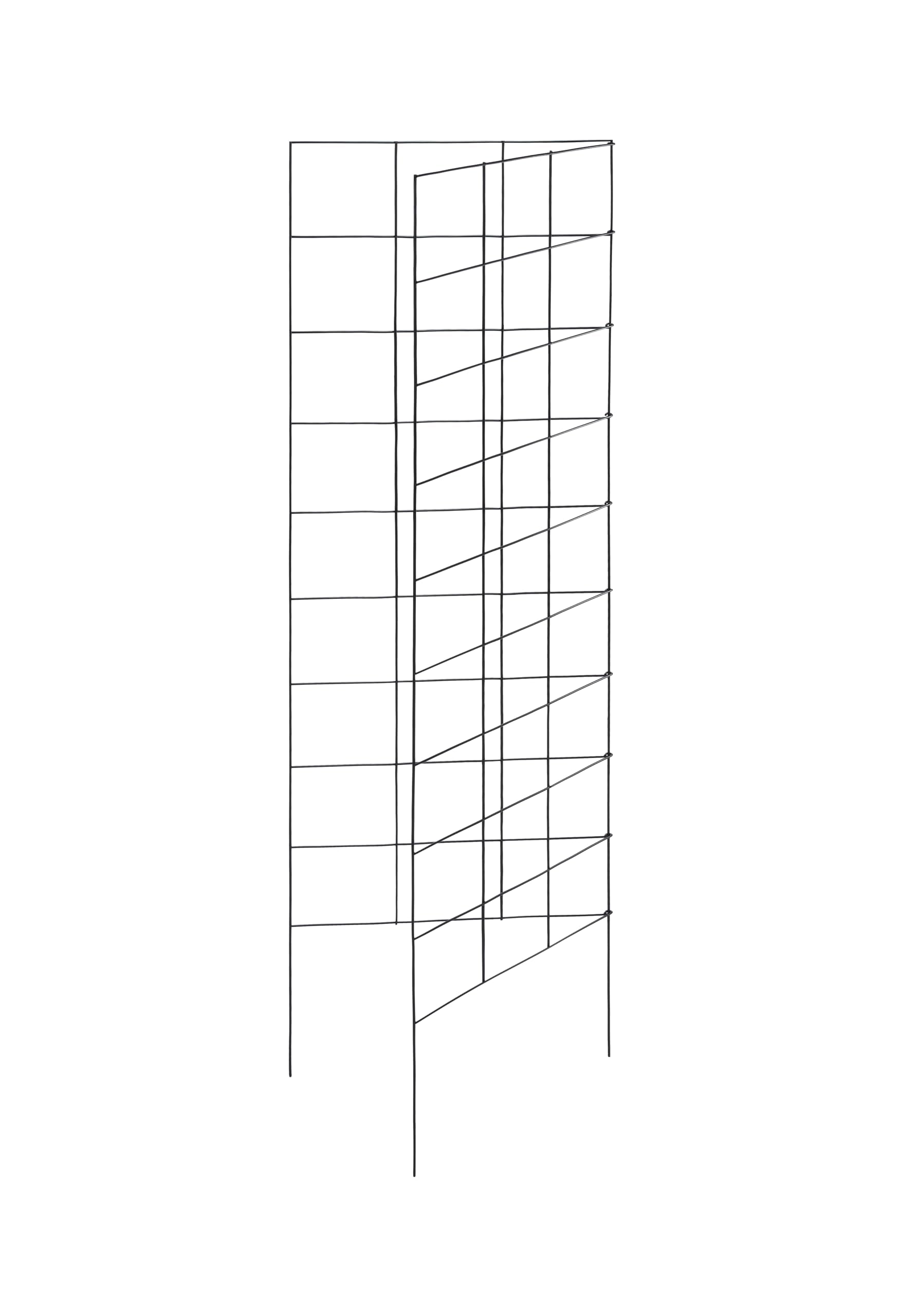 Meranti folding trellis folds flat for easy seasonal storage.