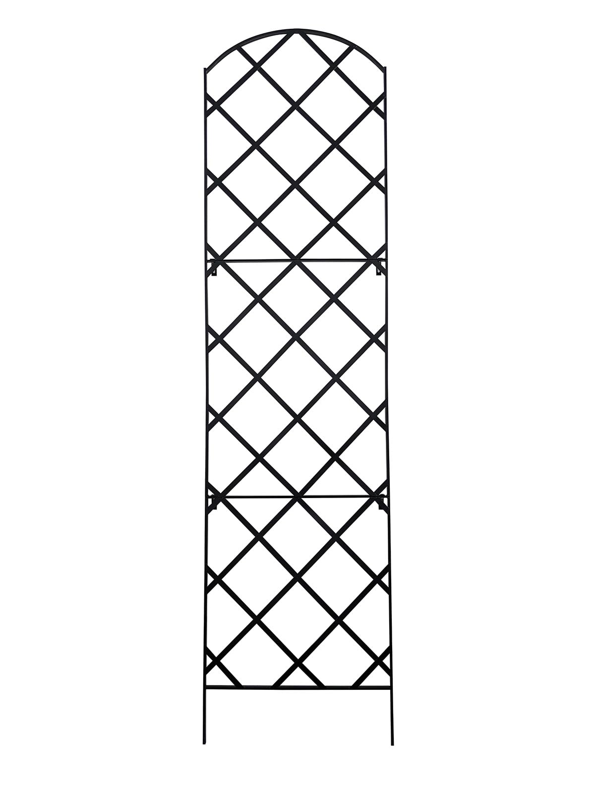 Meranti Giant Trellis 9ft arch-top left view shows sturdy steel for outdoor privacy