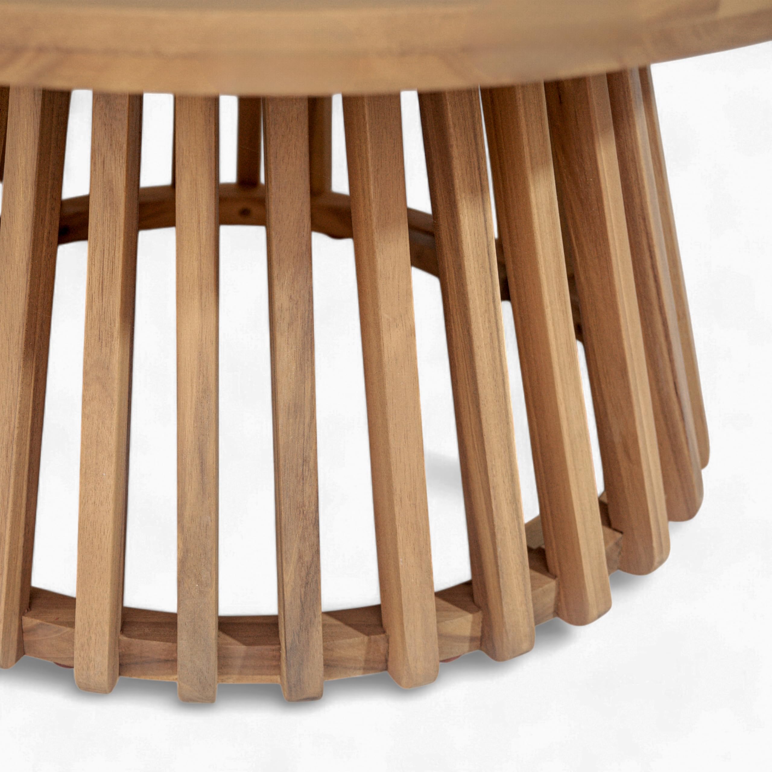 Merax round table placed in patio for versatile outdoor use