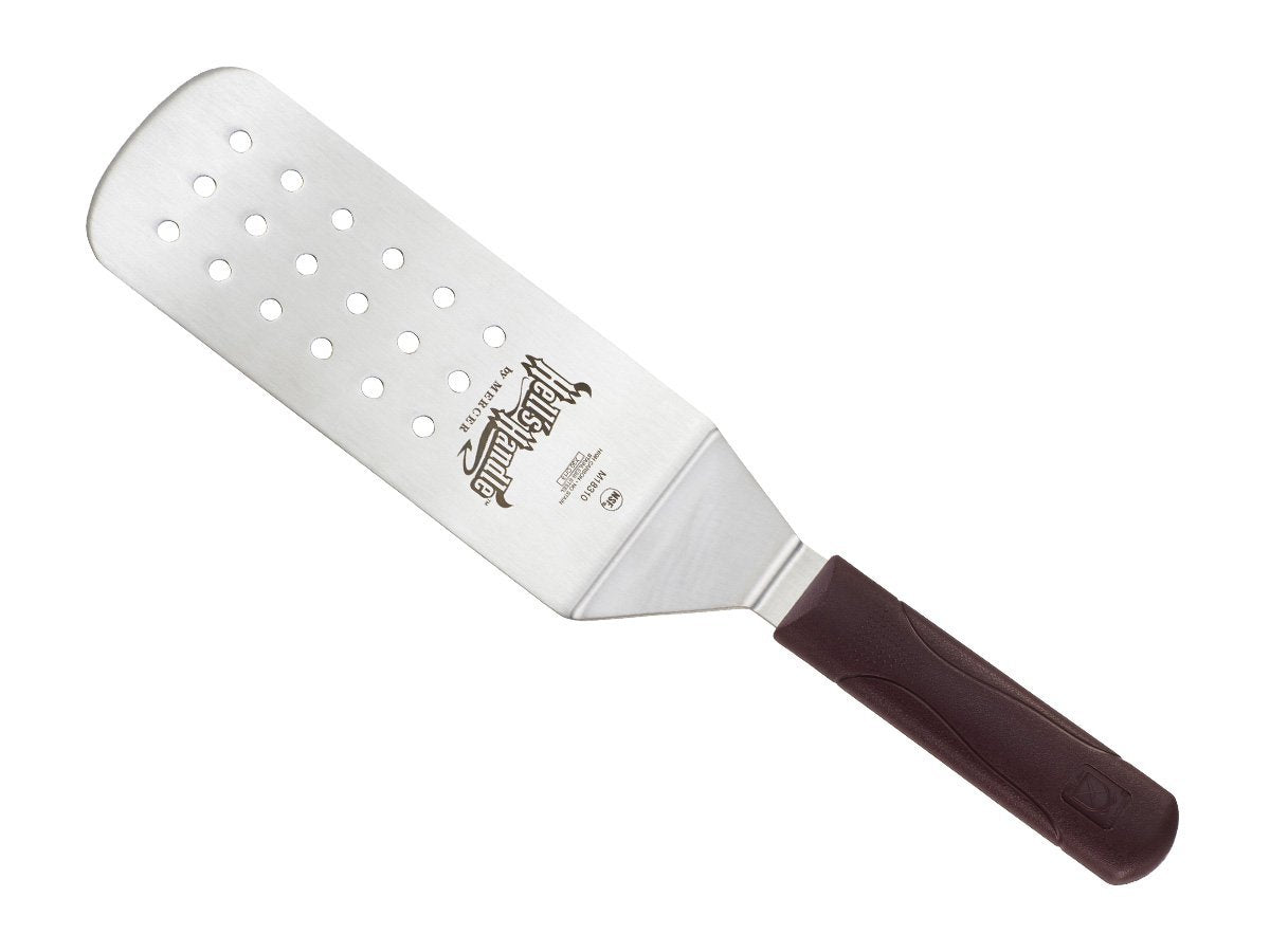 Mercer Culinary Hell's Handle perforated Turner 8in blade, cool-to-touch for safer flipping