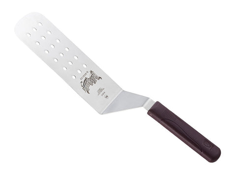 Mercer Hell's Handle grip with dual-textured surface, slip-resistant and cool during high-heat cooking