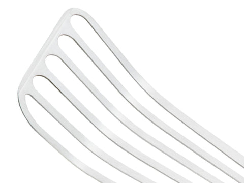 Mercer Culinary Hell's Handle precision-ground blade close-up for precise flipping.