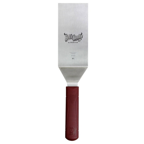Mercer Culinary Hell's Handle square edge turner with cool, heat-resistant handle for high-heat cooking.