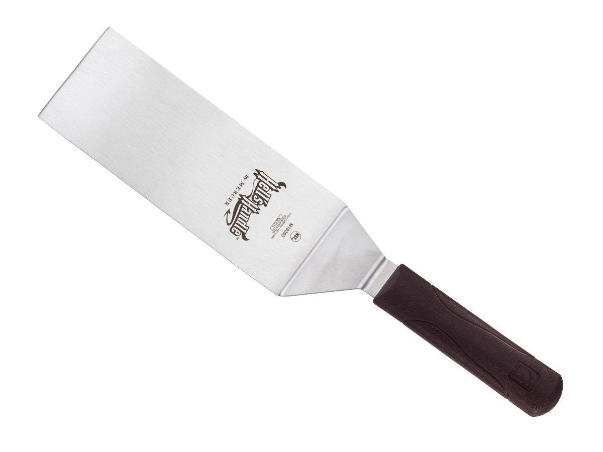 Mercer Culinary Hell's Handle square edge turner 8-inch with precise blade for busy kitchens.